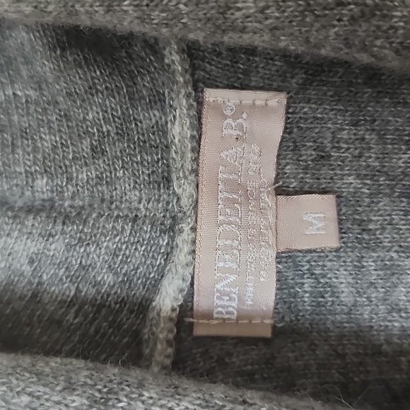 Benedetta B made in Italy merino wool cashmere sweater cardigan vest women's M - Picture 4 of 8